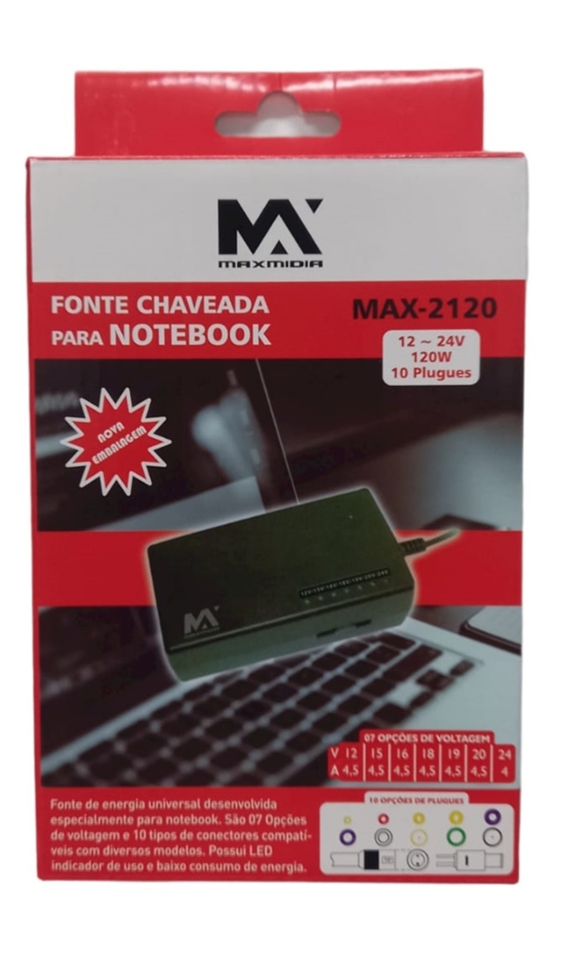 Carregador de Notebook Maxmidia Max-2120