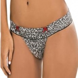 calcinha Biquni Carcia DeMillus 16017 Animal Print Em Tule Elstico Leve e Macio Cor Grafite