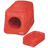 Cama/Cabana Bag Dog 2 X 1 Tamanho P Para Ces e Gatos de Pequeno Porte Cor Rosa Claro