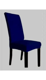 Capa Para Cadeira Avulsa 01229 Em Malha Cacharrel Altura 0,45 a 0,65 Comprimento 0,40 a 0,55 Largura 0,40 a 0,65 Cor Azul Royal
