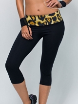  Cala Corsrio Fitness Oncinha DeMillus 00094 Animal Print Em Elastano Para Prticas Esportivas Cs Duplo Sem Elstico Cor Preto Tamanho M