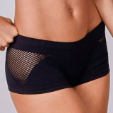 Calcinha Cala Short Arrasto DeMillus 55127 Em Microfibra Elstica Tecnologia Sem Costuras Tamanho nico (Veste PE ao EG) Cor Preto