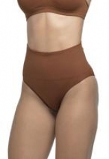 Cinta Calcinha Cala Ultraleve DeMillus 46204 Faixa dupla canelada no abdmen modela com conforto e leveza Cor Bronze