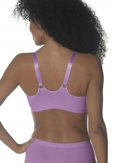 Suti Olimpo Cotton DeMillus 61054 Frente Dupla em Cotton Elstico Com Fecho Frontal Sem Espuma e Sem Aro Cor Orqudea