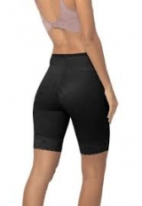 Bermuda Rendada Merlot DeMillus 94607 Em Renda Elstica Com Moderada Compresso Cor Preta