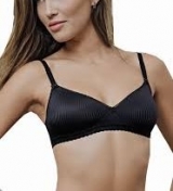 Suti Bourbon DeMillus 61407 Em Elastano Com Efeito Cotel Sem Espuma Sem Aro e Sem Costuras Laterais Cor Preto Tamanhos 42 ao 50