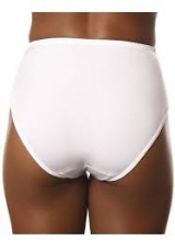 Calcinha Cala Clssica Violo DeMillus 57851 Em Elastano Cintura Alta Laterais Largas Cor Branco Tamanhos P e EG