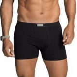 Cueca Boxer Vik Zeus DeMillus Cor Preto 90093 Em Cotton Elstico Com Frente Reforada Sem Elstico na Bainha Tamanho EG