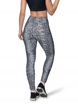 Cala Legging Fitness Brigitte DeMillus 200121 Animal Print Em Polister Para Prticas Esportivas Elstico Interno na Cintura Cor Preto Tamanho XG