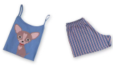 Pijama Curto Shortdoll Feminino Dog DeMillus (Adulto) 220205 Em Malha 100% Algodo Short Com Elstico Interno Na Cintura Cor Azul Cu Tamanhos 40 e 44