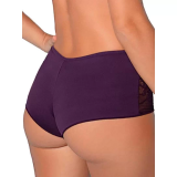 Calcinha Cala Short Vendme DeMillus 55250 Frente Forrada Em Malha 100% Algodo Costas Em Microfibra Elstica Light Cor Roxo