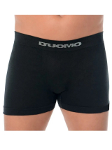  Kit Cueca Boxer D’uomo DeMillus 290156 Contendo Duas Unidades Preto e Mescla Em Algodo Tecnologia Sem Costuras Tamanho M