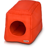 Cama/Cabana Bag Dog 2 X 1 Tamanho P Para Ces e Gatos de Pequeno Porte Cor Rosa Claro