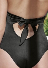 Mai Preto DeMillus 98019 Em Elastano Praia Todo Forrado Taas Em Espuma Moldada Alas Largas