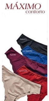 Calcinha Biquni Virtuel DeMillus 16496 Sem Elstico Nas Cavas Das Pernas No Marca Sob Roupas Justas Vrias Cores
