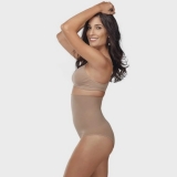 Cinta Calcinha Cala Alta Ultraleve DeMillus 46404 Faixa Dupla No Abdmen Elstico Extra Suave Nas Cavas Tamanho nico Cor Bege Rosado