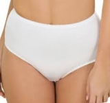 Calcinha Cala Clssica Violo DeMillus 57851 Em Elastano Cintura Alta Laterais Largas Cor Branco Tamanhos P e EG