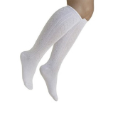 Meia Fashion 3/4 Dantelle DeMillus 200573 Em Algodo Com Poliamida e Polister Macia e confortvel Cor Branco