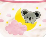 Calcinha Cala DeMillus Teenager 210031 Em Cotton Elstico Com Divertida Estampa Ursinho e Nuvem Cor de Rosa No Bumbum Cor Neve