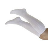 Meia Fashion 3/4 Dantelle DeMillus 200573 Em Algodo Com Poliamida e Polister Macia e confortvel Cor Branco