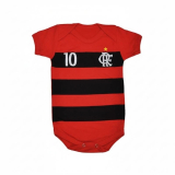 Body Infantil Para Beb� Malha 100% Algod�o Gola Envelope Bot�es de Press�o Tamanhos P, M e G Flamengo