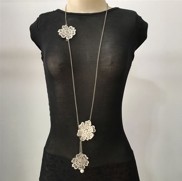 Colar Ametista Prata Tibetana Boho Luxo Gargantilha NE001332