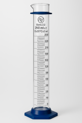 Proveta de Vidro Graduada com base em Polietileno sextavado 250ml (Cd 29351)