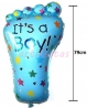 Balo foil Tema Ch de Fraldas Pezinho Its a boy Tamanho 45x79cm VENDA MNIMA NESSE PREO  6 UN