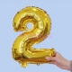 Balão Dourado Tamanho 16 pol. 35/40 cm Número 2