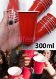 Copo Americano 300ml Vermelho Red Cup Beer Pong Pacote com 25 unidades.