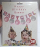 Faixa/ Varal Decorativo Baby Girl (3 metros) + 6 Bales de ltex estampados Its a Girl