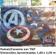 Painel/Cenrio em TNT temtica Capito Amrica tamanho 1,40mts x 1,03 mts