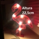 Luminria de LED Decorativa Flamingo tamanho 22,5cm (J vai com as pilhas)