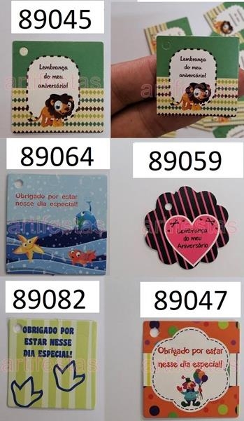 Cartão Tag lembrancinha 15 anos Pacote com 50 unidades *Escolha entre os  Temas disponíveis no espaço (Características). por R$2,90