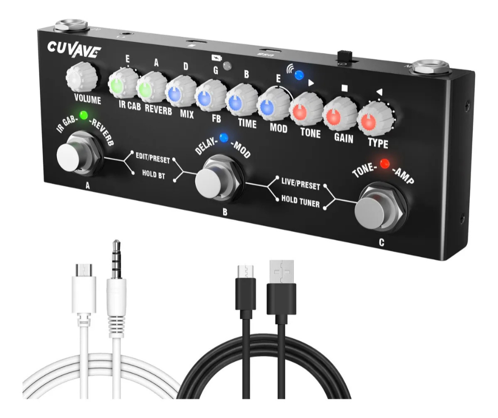 Pedaleira de Efeitos Para Guitarra Multifuncional Cube Baby M-Vave