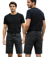 BERMUDA JEANS  BLACK ZOOMP MASCULINA 100% ALGOD�O-REF.UNI000885