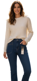 CAL�A JEANS ZOOMP FEMININA RETA BARRA DESFIADA-REF.UNI000990