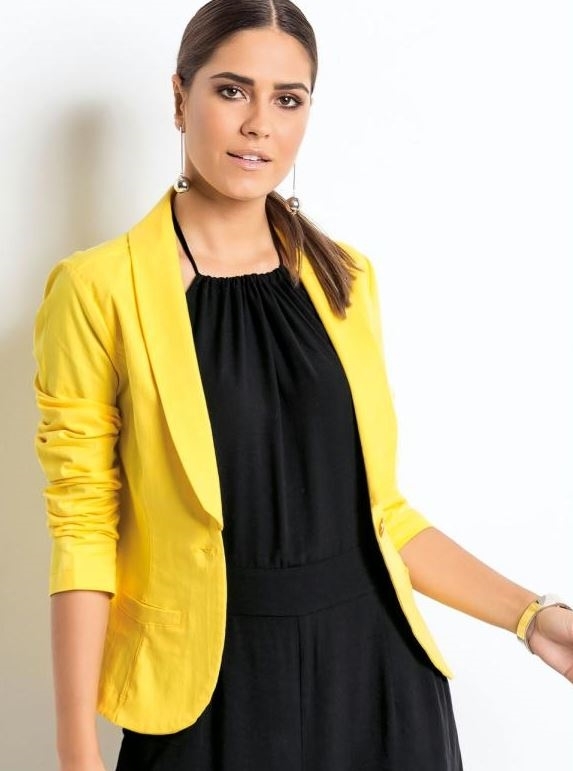 Blazer plus 2024 size amarelo