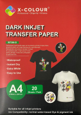 Papel Transfer Tecido Escuro Algodo - A4 - 5 Folhas - Marca X-Colour