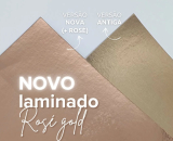 Laminado Ros Gold (cor NOVA) 180g A4 Metallik - 10 folhas