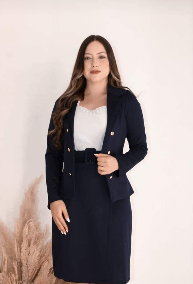 Conjunto Fernanda azul escuro