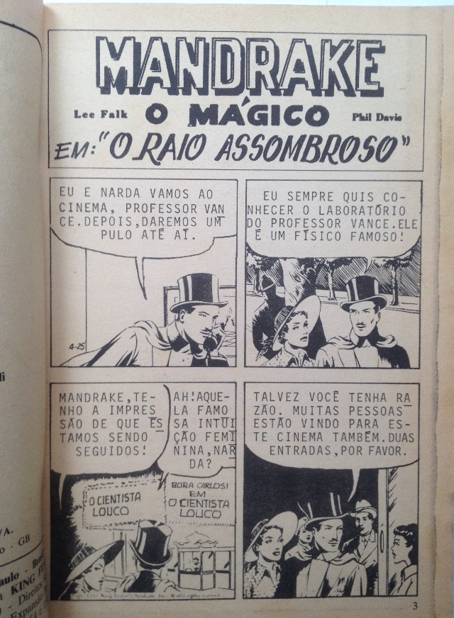 Mandrake Nº 27 Editora Saber 1974