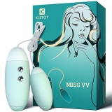 Vibrador Miss VV - 10 Vibrações - Recarregável - Azul - Ref: 15383