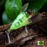 Cigarra 5cm, 6,4gr, cor verde/amarelado