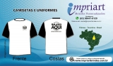 10 Uniformes malha fria manga e gola de cor, corpo camiseta em branco - Palmas - Tocantins - Brasil - Cod. cor.m. 0102