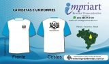 10 Uniformes malha fria manga e gola de cor, corpo camiseta em branco - Palmas - Tocantins - Brasil - Cod. cor.m. 0106