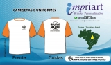 10 Uniformes malha fria manga e gola de cor, corpo camiseta em branco - Palmas - Tocantins - Brasil - Cod. cor.m. 0109