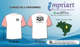 10 Uniformes malha fria manga e gola de cor, corpo camiseta em branco - Palmas - Tocantins - Brasil - Cod. cor.m. 0110