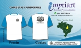 10 Uniformes malha fria manga e gola de cor, corpo camiseta em branco - Palmas - Tocantins - Brasil - Cod. cor.m. 0111