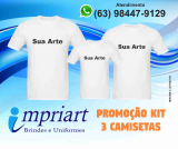 PROMOO: Kit 3 camisetas - Pai, Me e Filho - R$ 89,90 Entrega grtis plano diretor de Palmas - TO